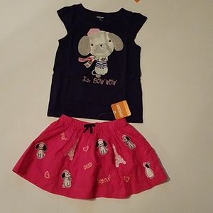 Gymboree size 5T poodle skirt and top.